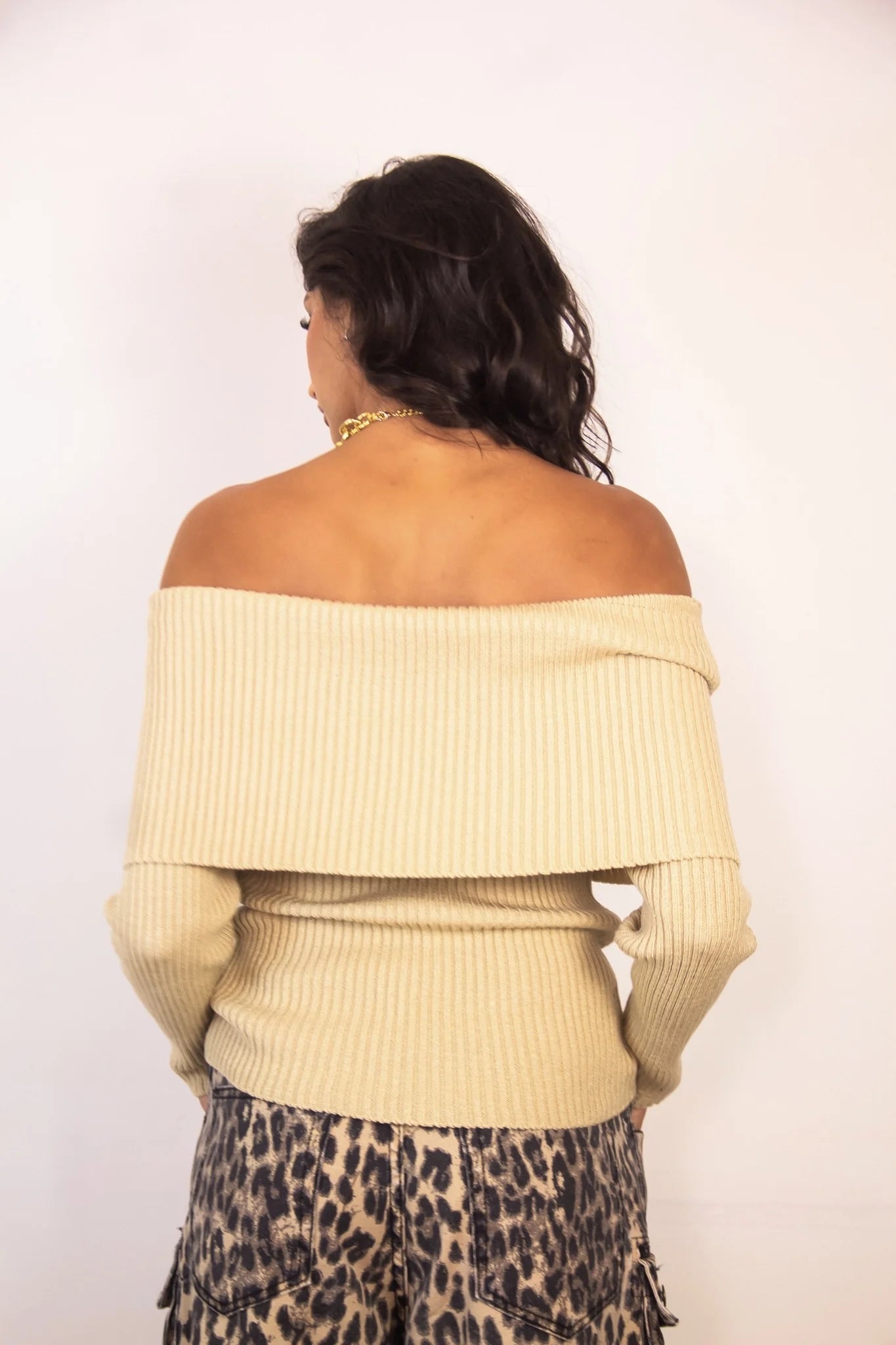 Blusa Frappuccino - Ombro a Ombro Tricot Feminina
