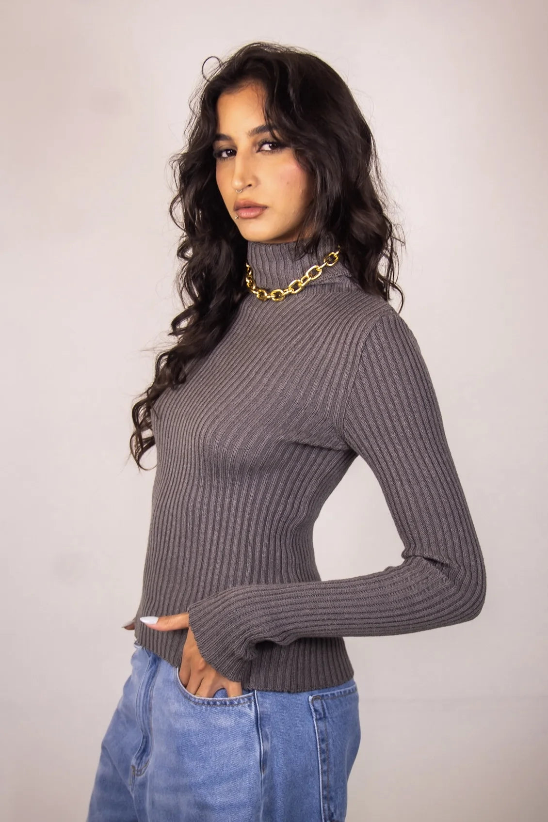 Blusa Jasmine - Cacharrel Tricot Feminina Manga Longa