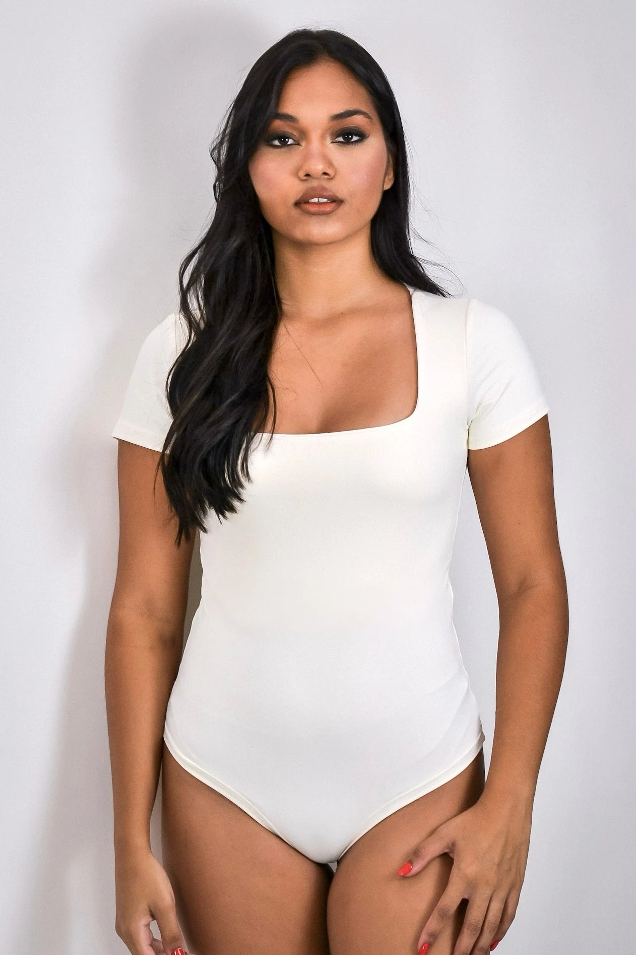 Body Affogato - skin manga curta decote quadrado