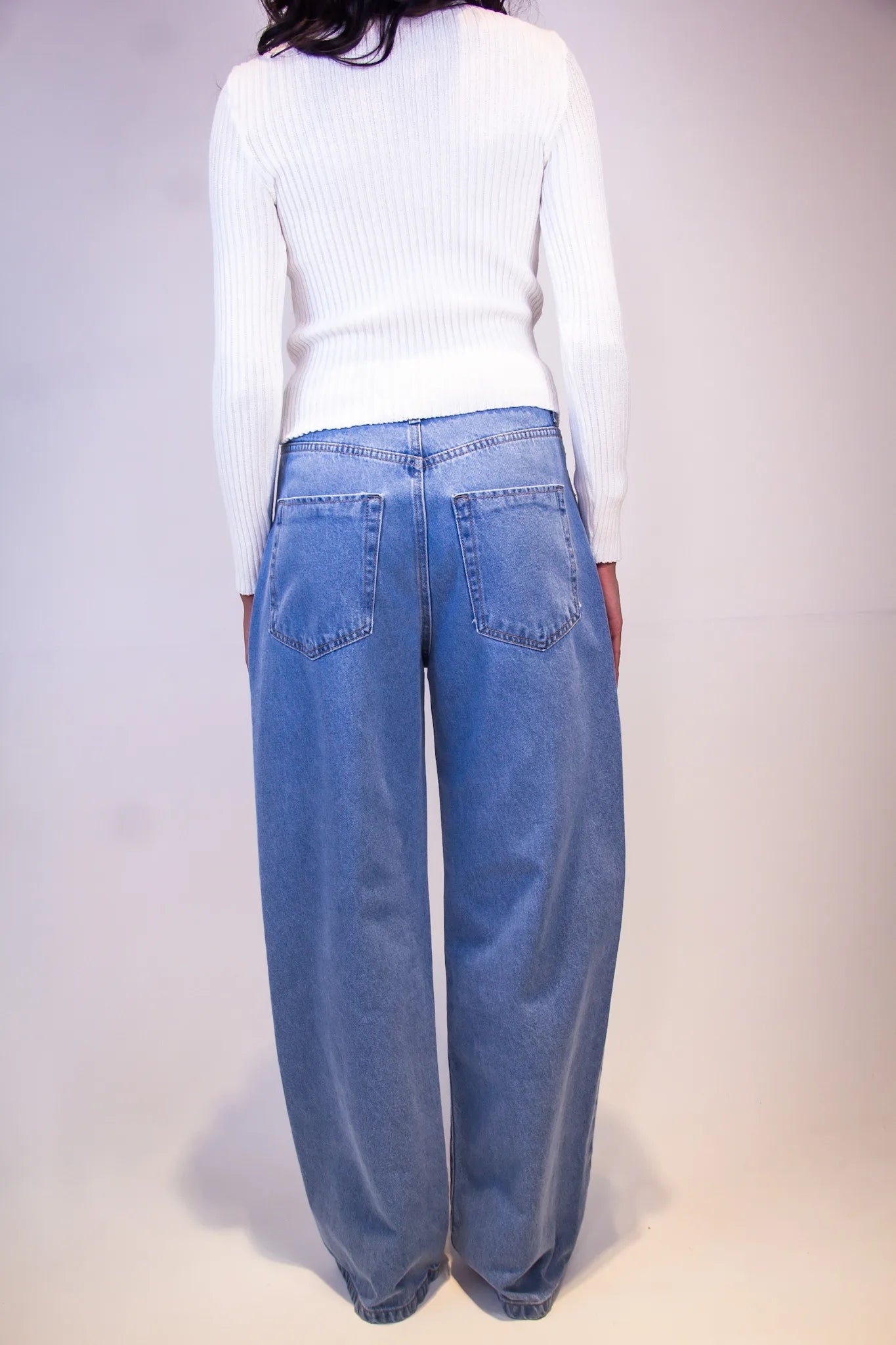 Calça Duomo - Jeans Cintura Baixa Botão Transpassado