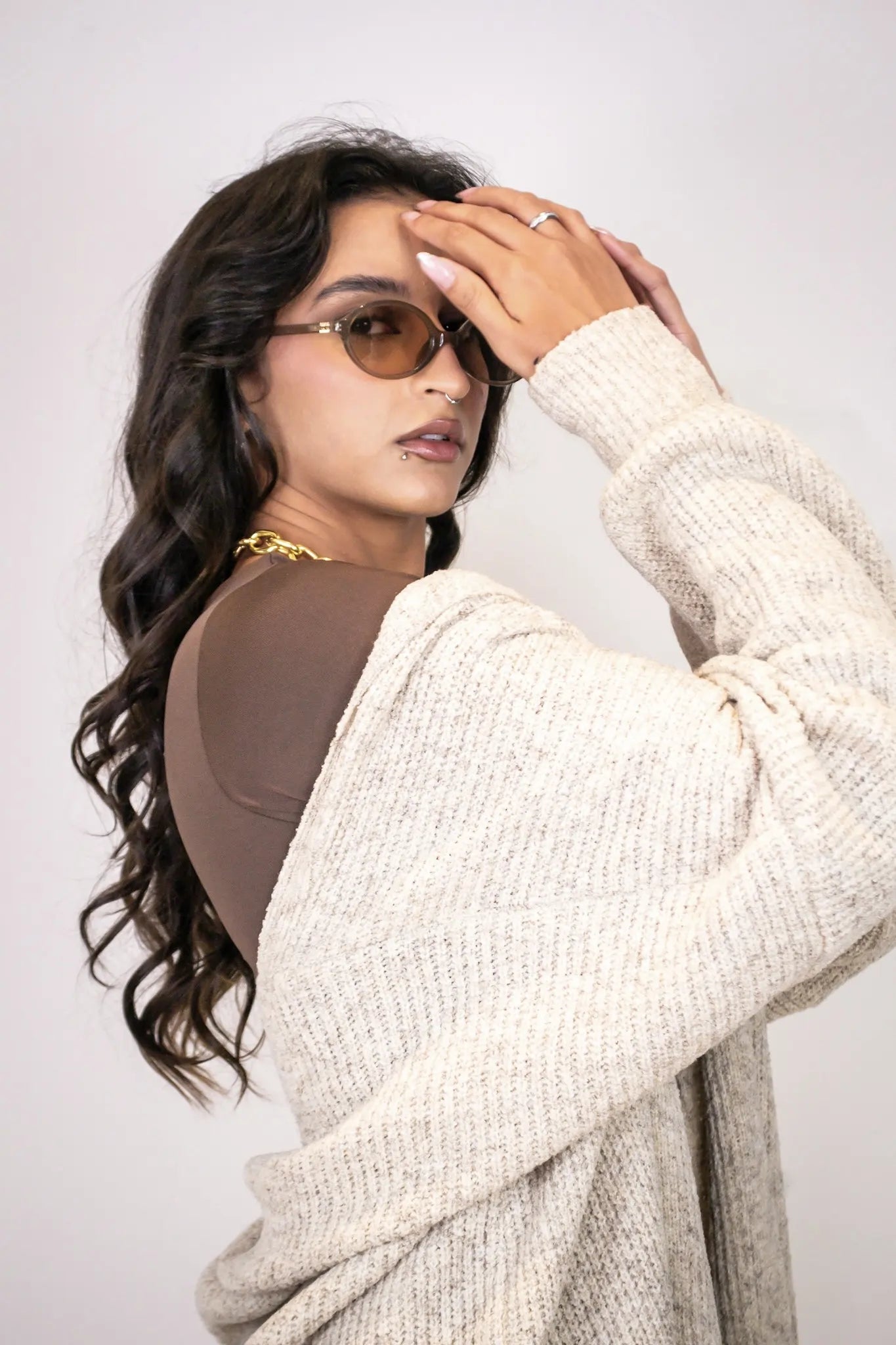 Cardigan Croissant - Feminino Alongado em Tricot