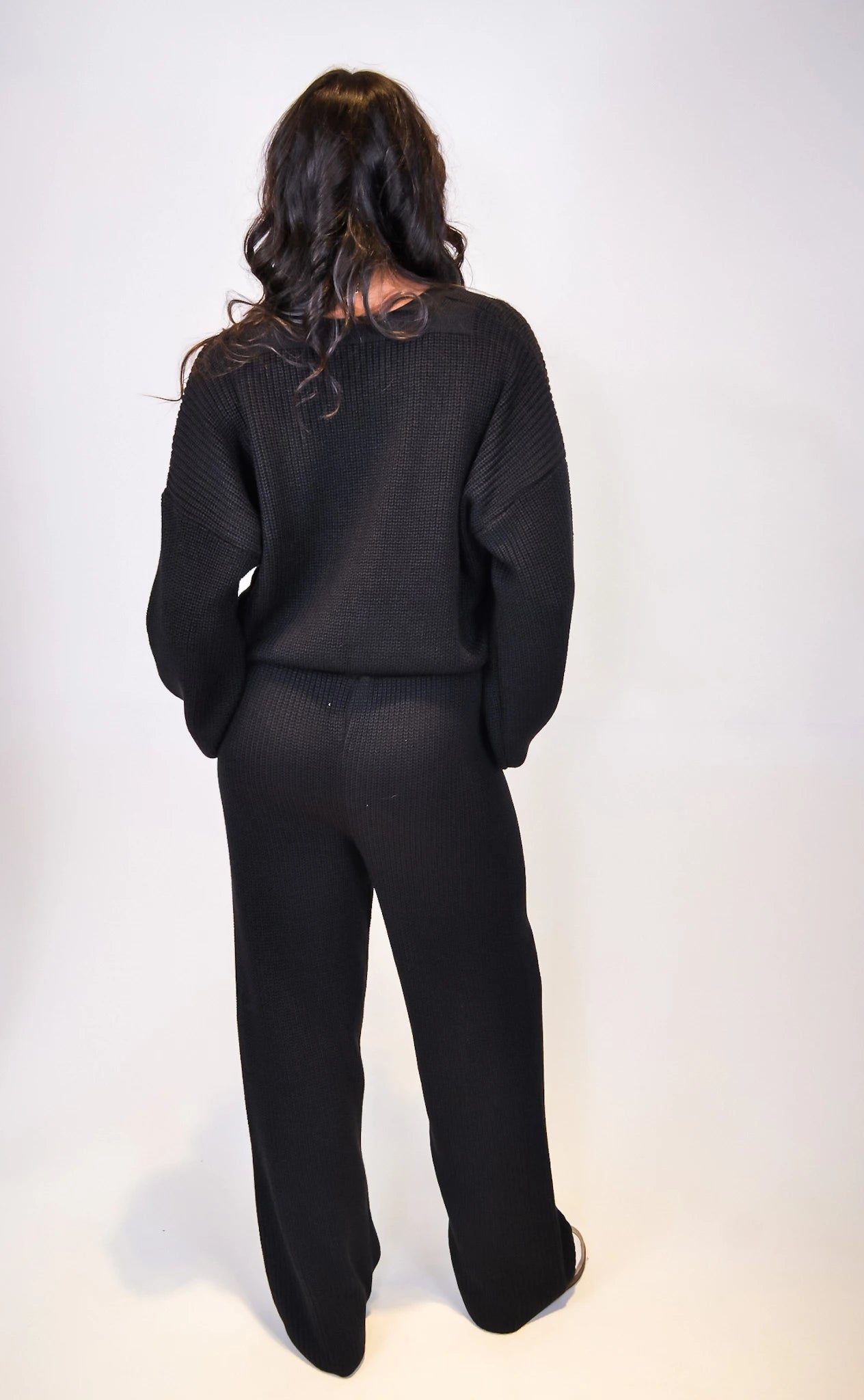 Conjunto Éclair - Calça e Cardigan Curto de Tricot Feminino