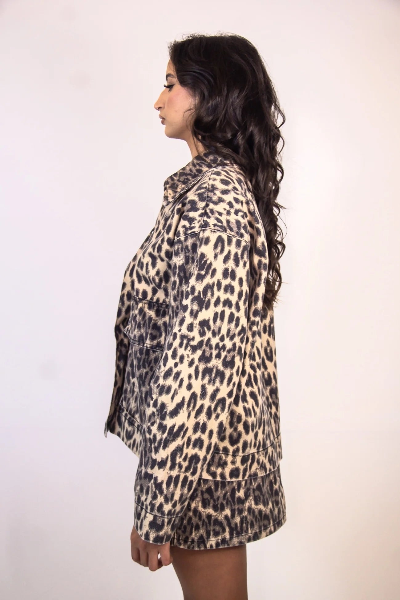 Jaqueta Savage - Oversized Jeans Animal Print
