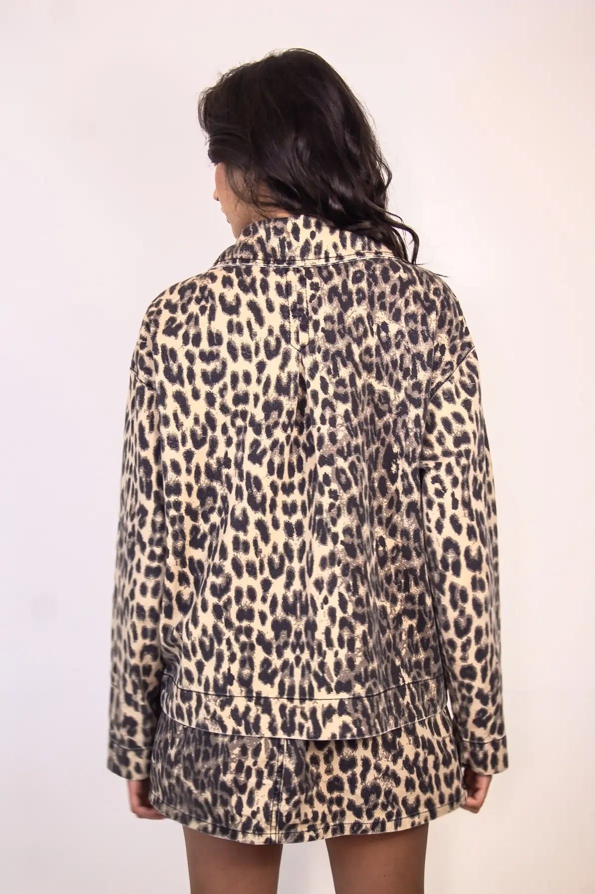 Jaqueta Savage - Oversized Jeans Animal Print