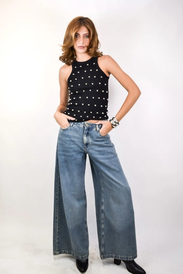 Regata Dubai - com aplicações de miçangas