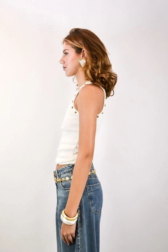 Regata Londres - com aplicações de miçangas