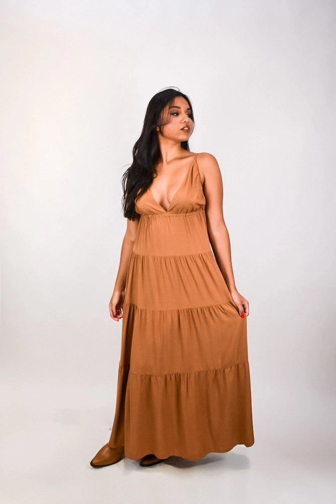 Vestido Expresso - longo com amarração nas costas