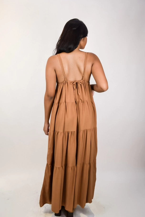 Vestido Expresso - longo com amarração nas costas
