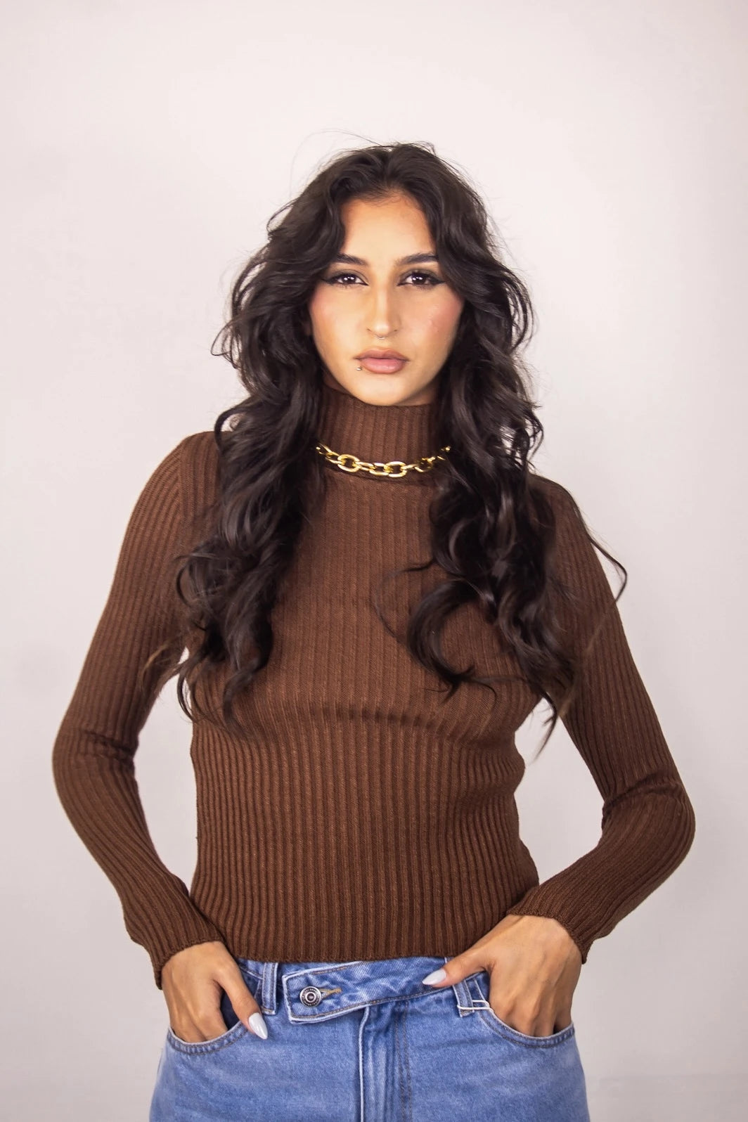 Blusa Jasmine - Cacharrel Tricot Feminina Manga Longa