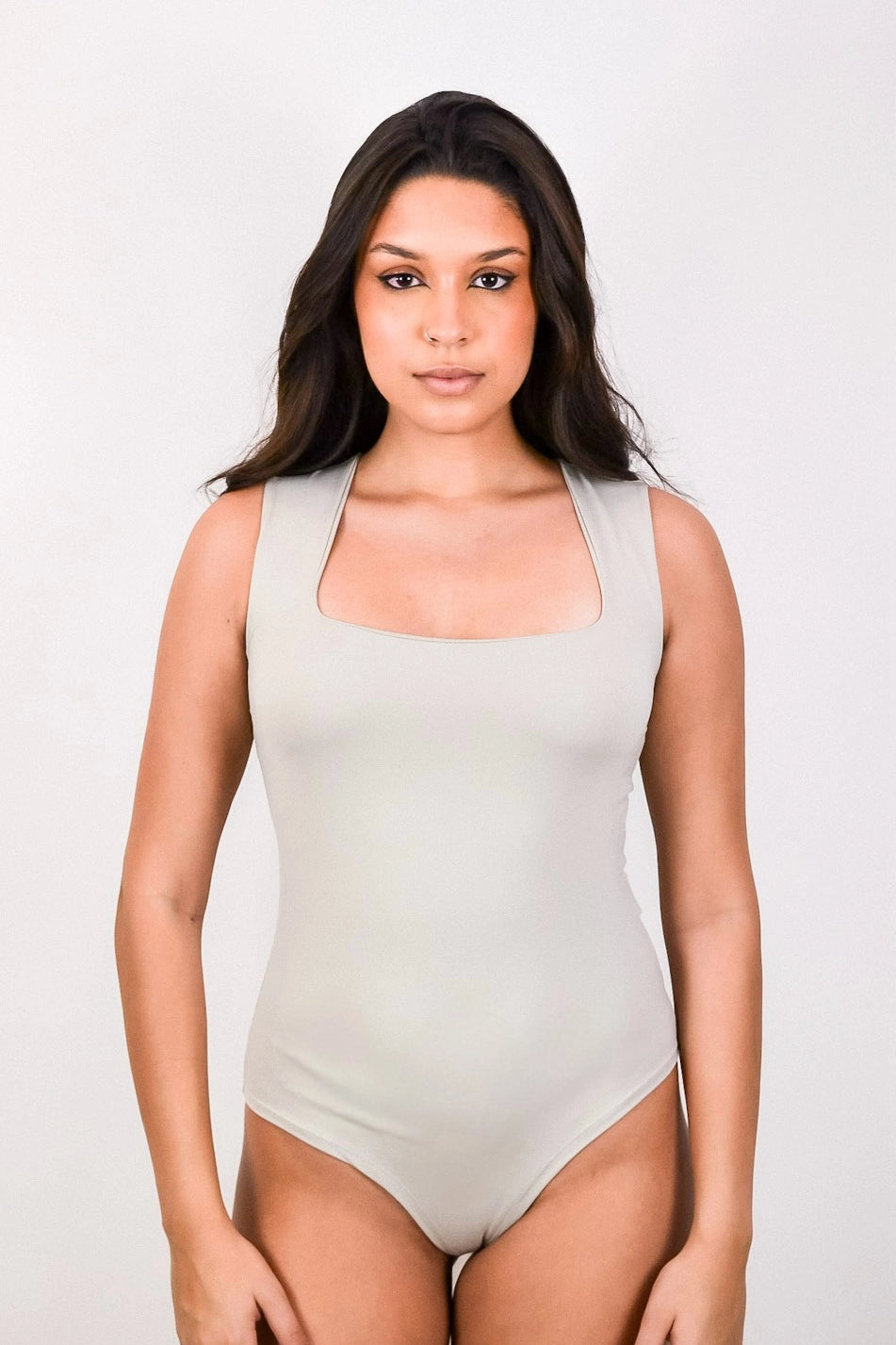 Body Affogato - skin regata com decote quadrado