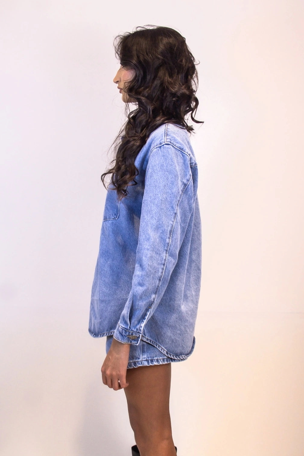 Camisa Duomo - Jeans Oversized Lavagem Clara
